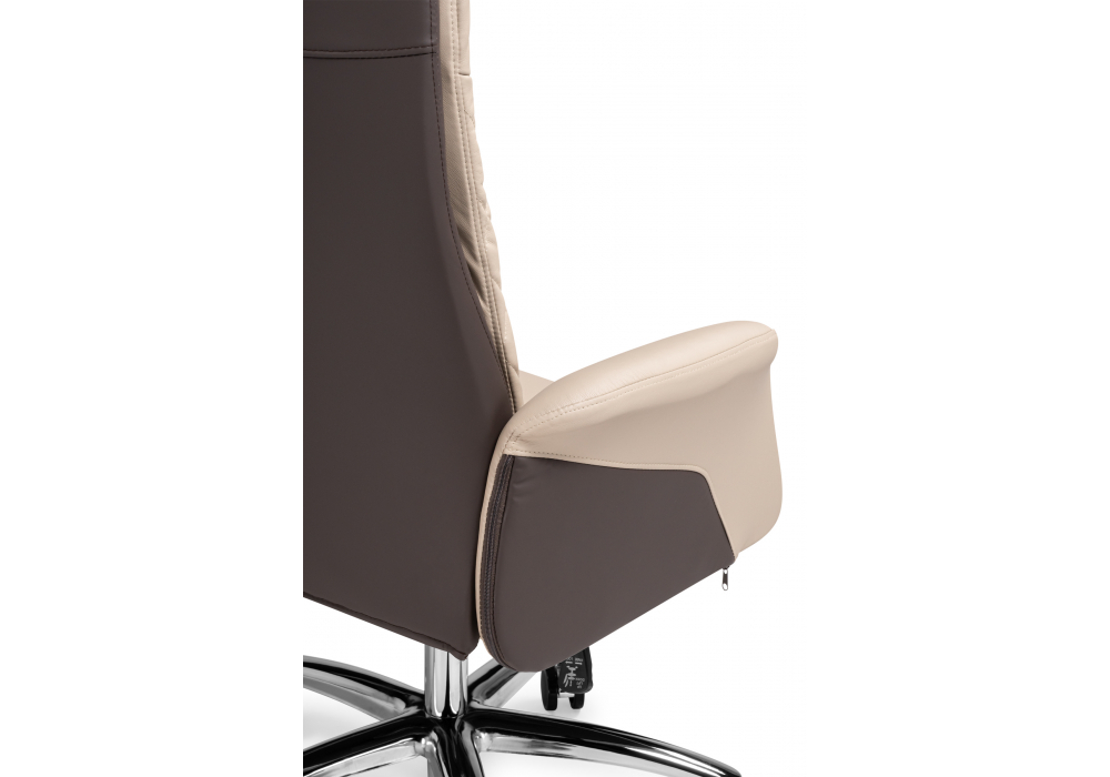 Офисное кресло Woodville Avrora beige, brown, ножки хром