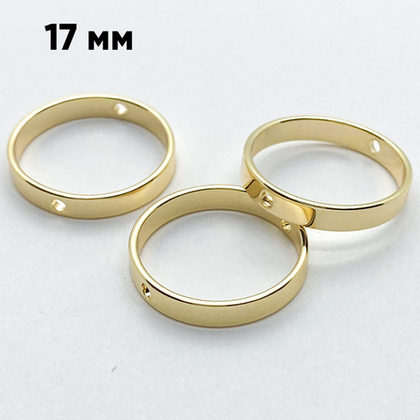 Коннектор-рамка, цвет золото, размер 17*2,8 мм, цена за 1 шт