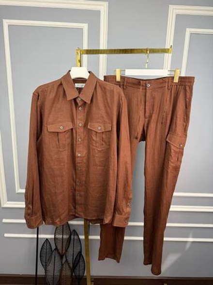 Льняной костюм Brunello Cucinelli