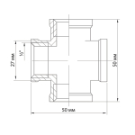 Крестовина 1/2'' вн/вн/вн/вн VRT® никель