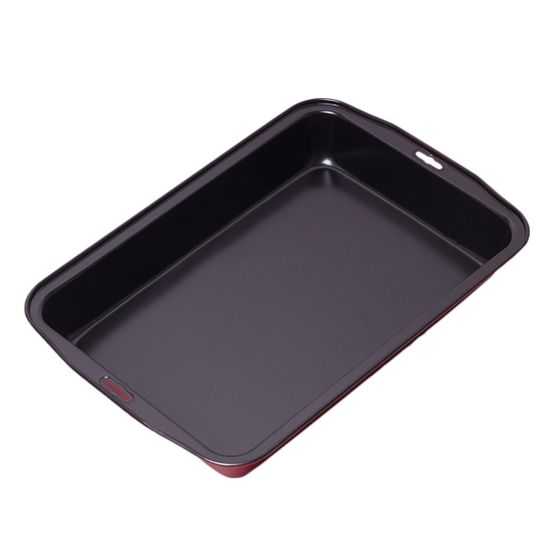 Форма для запекания Kamille KM 6001 с решеткой для гриля из углеродистой стали 37.5х26х5 см.