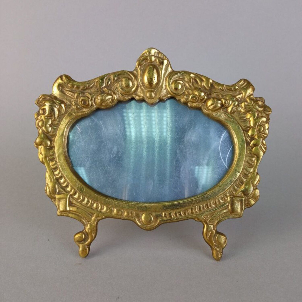 Винтажная бронзовая рамка для фото или зеркала