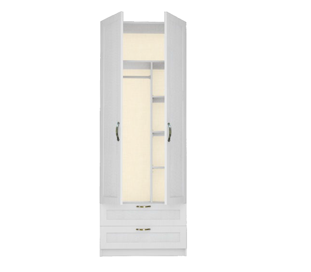 Шкаф двухстворчатый с двумя ящками "Александрия" ДА-02 (бодега светлая), ЛДСП/МДФ, Велес, г. Туймазы