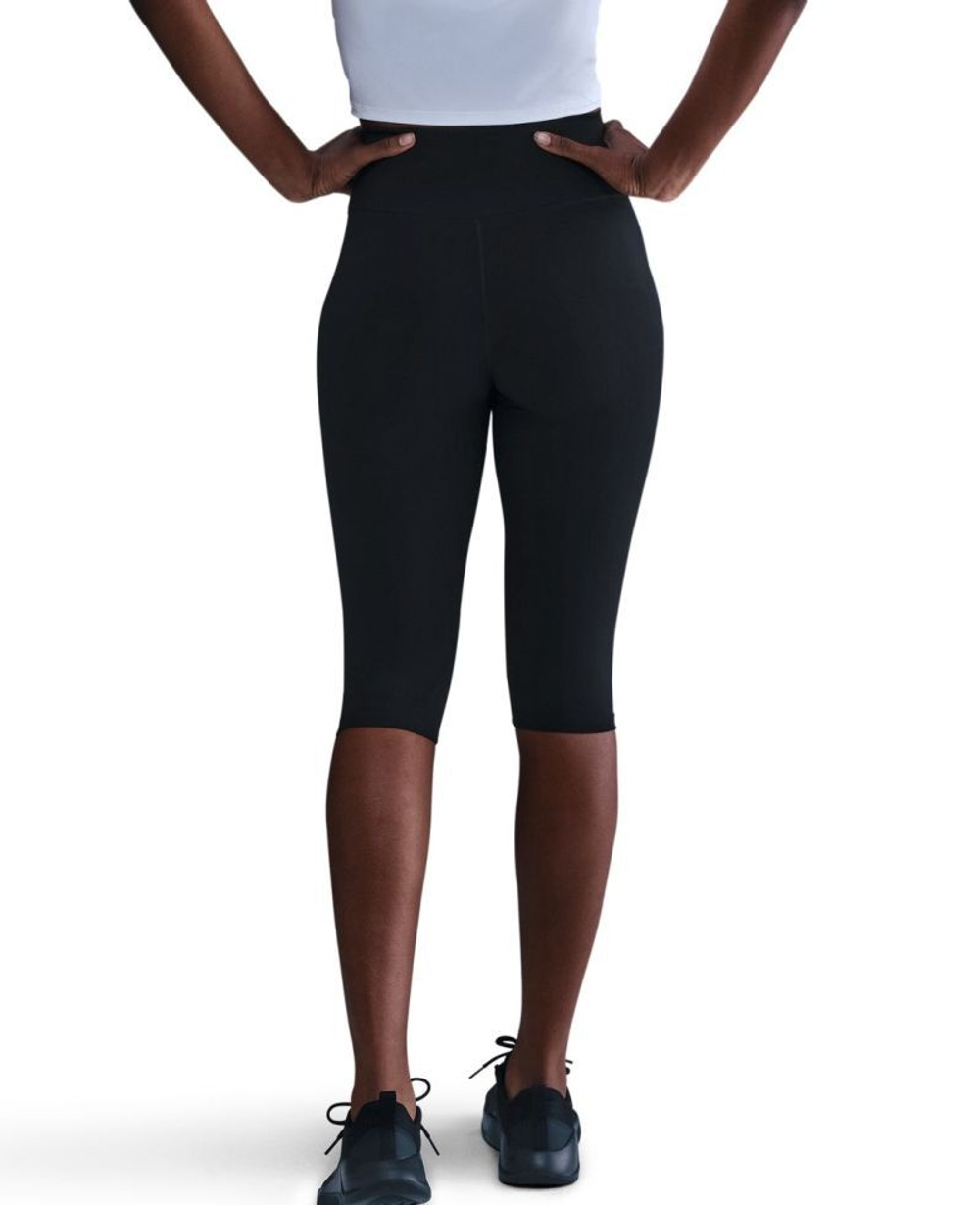 Женские леггинсы Nike One Upper Calf Length Tight - black/white