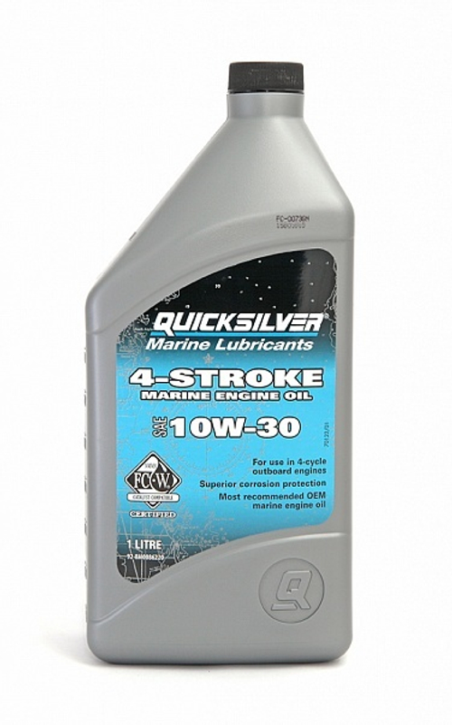 Масло для 4-х тактных лодочных моторов минеральное Quicksilver 10W30 1л