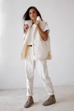 Жилет ko-ko-ko женский утеплённый айвори