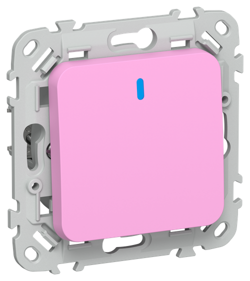 FLITE Выключатель 1-клавишный с индикацией 10А ВС11-1-1-ФлПр пурпурный IEK