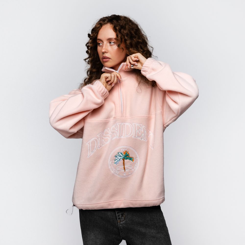 Купить Толстовка Dissident флисовая DZ AW25 светло-розовая Толстовка Dissident флисовая DZ AW25 светло-розовая