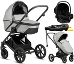 Детская коляска Noordi Aqua V2 4 в 1 с автокреслом Terra Black и базой 1482602 Light Grey