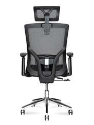 Кресло офисное Гарда SL черный пластик черная сетка черная ткань крестовина хром