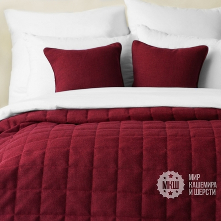 Покрывало на кровать под лен ДЖЕРРИИ (арт. BL02-274-11) - винное