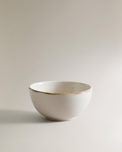 Zara Home миска из каменной керамики, цвет бежевый, 10 см