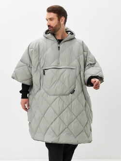 Утеплённое пончо 3 в 1 Shikotan grey unisex