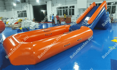 Надувная водная горка "Пляжная", 9*3*3 м, герметичная