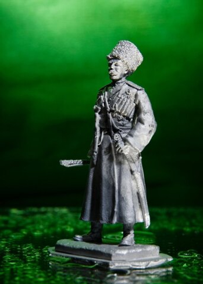 Оловянный солдатик Казак с плеткой, 1914