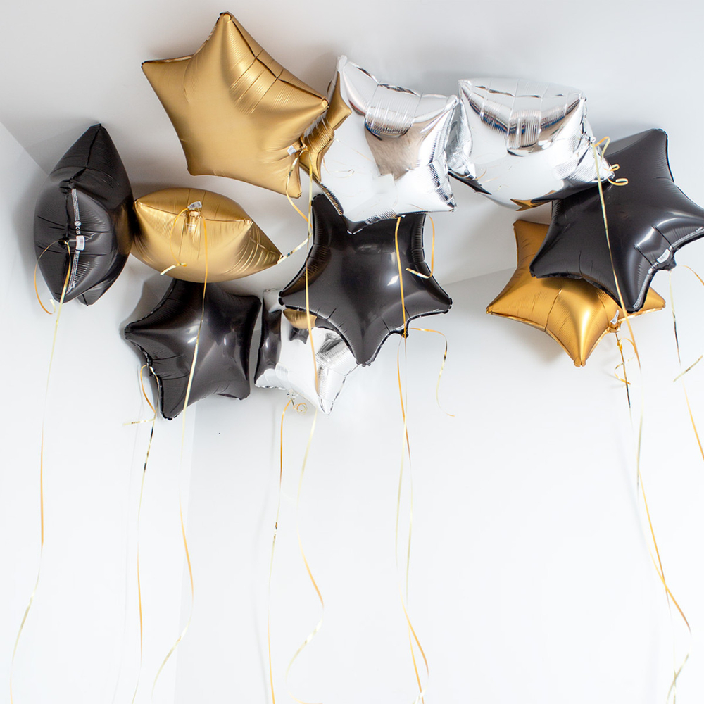 Шары россыпью "Классическое трио звезды"