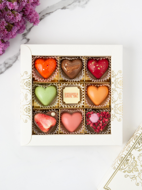 Конфеты шоколадные коробка набор подарочный Нянечке