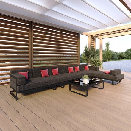 Лаунж зона угловая Ideal Patio ТЕСОРА маренго - каркас карбон