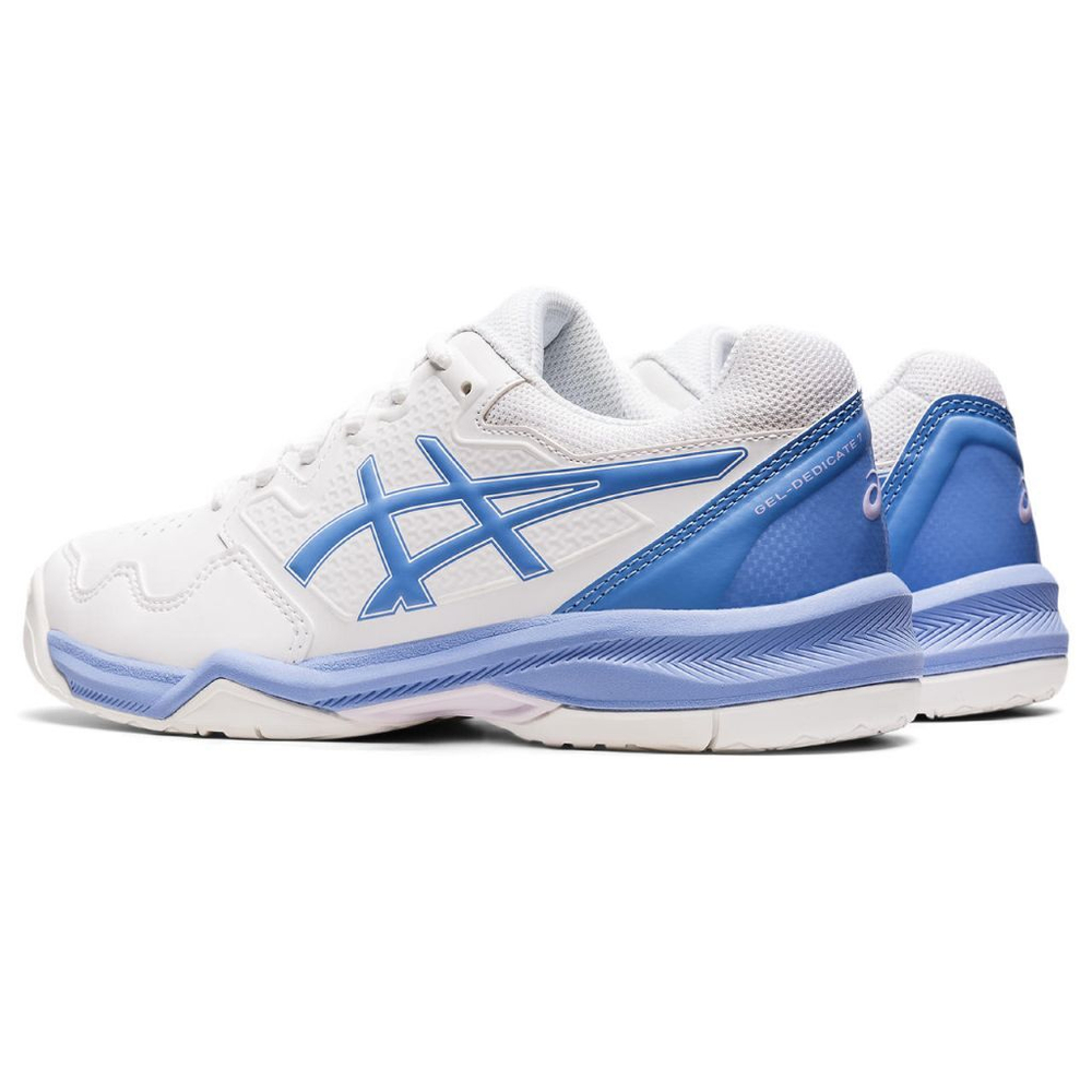 Женские Кроссовки теннисные Asics Gel-Dedicate 7 - white/periwinkle blue
