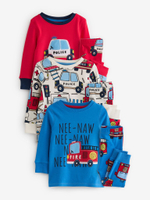 Пижама для мальчика Next 552-193, 3 шт., Красный, Синий, Молочный