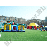 Надувная полоса препятствий "Супер - джунгли"
