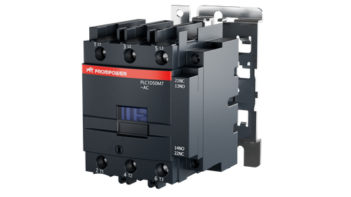 Контактор Prompower PLC1D50M7 серии Pulse, ток 50А, 3 полюса, доп контакт 1НО+1НЗ, катушка 230AC