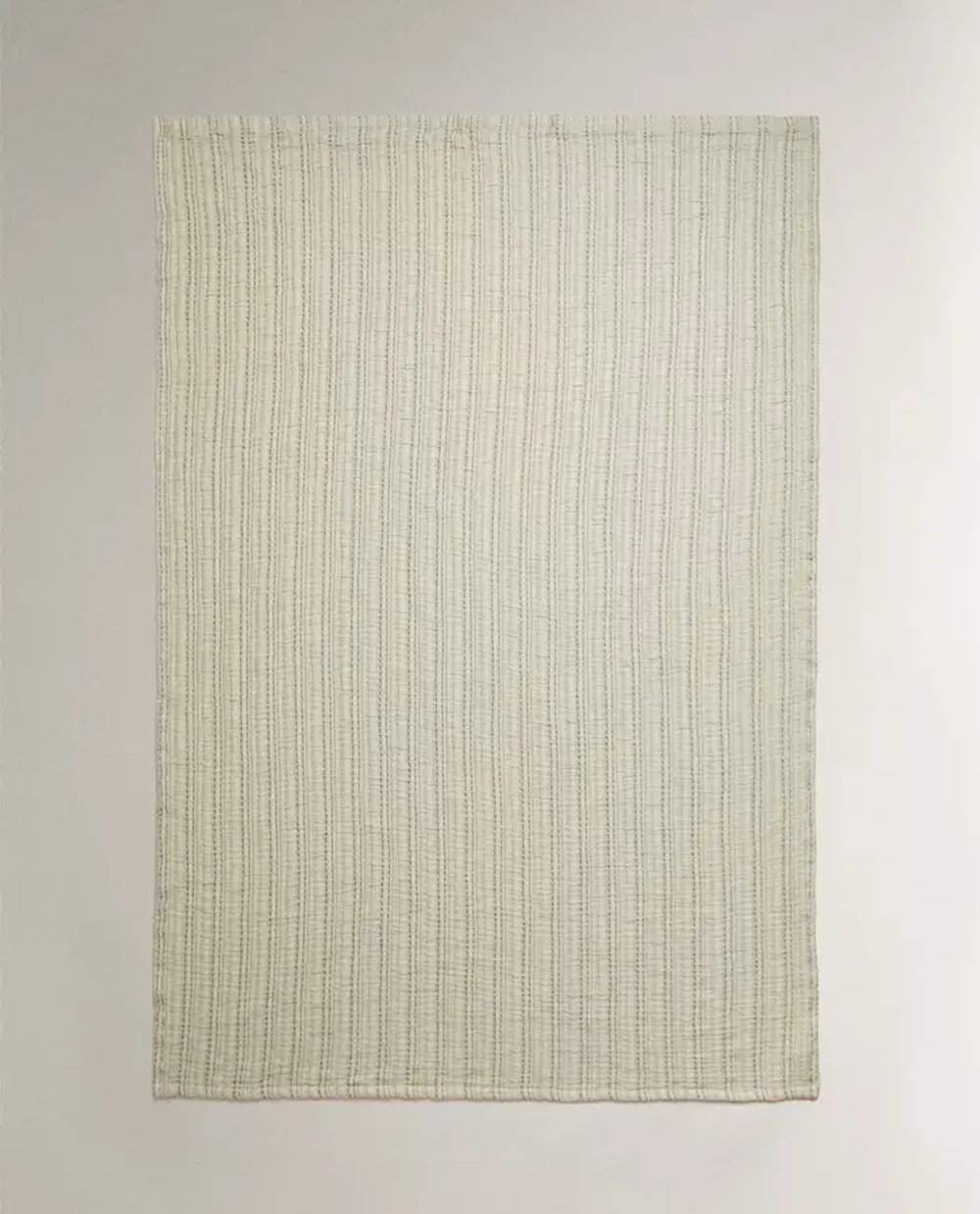 ZARA HOME ПЛЕД ИЗ ХЛОПКОВОГО МУСЛИНА, СВЕТЛО-ЗЕЛЕНЫЙ