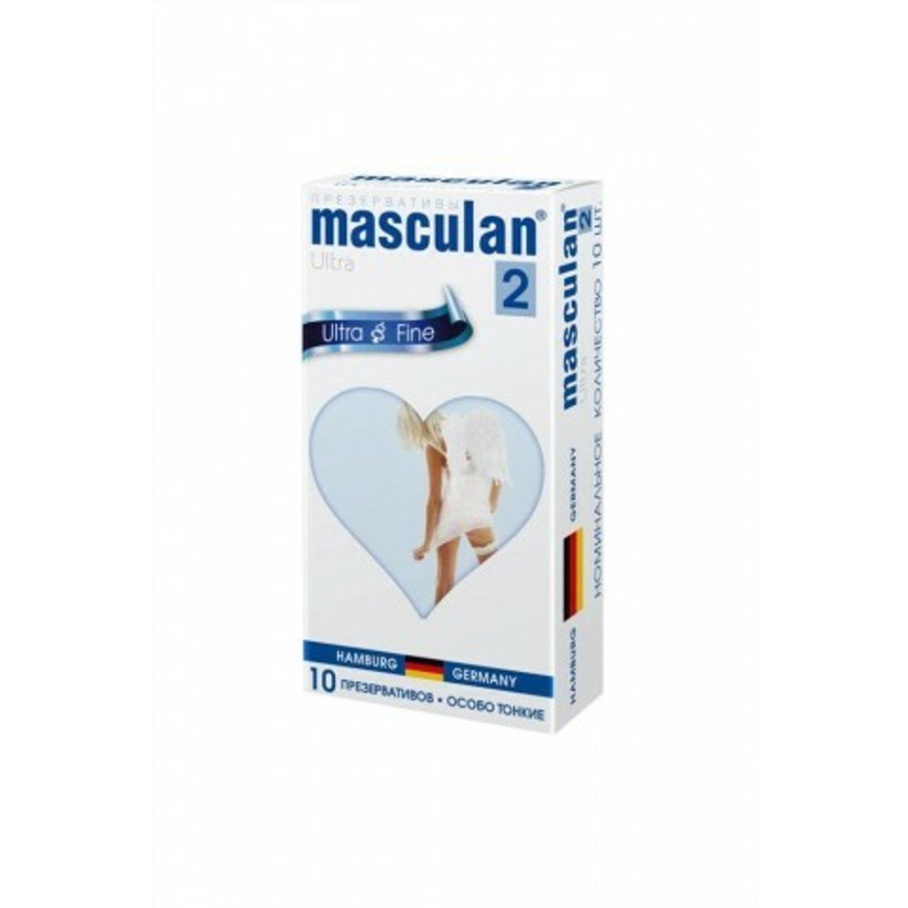 Презервативы Masculan, ultra 2, особо тонкие, 19 см, 5,3 см, 10 шт. ( Ultra Fine № 10)