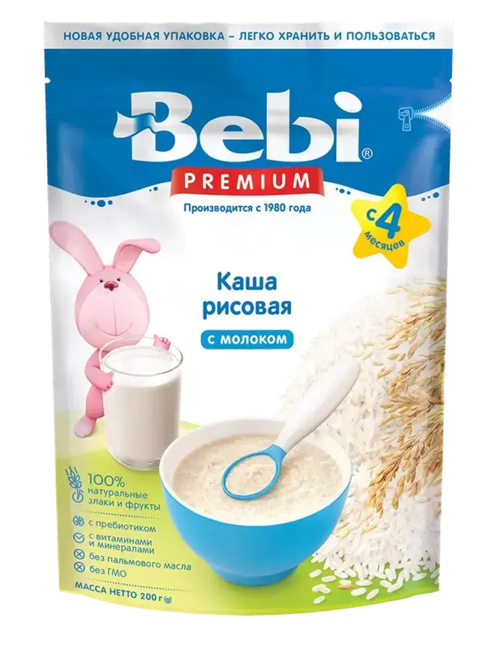 Bebi каша рисовая с молоком 200г