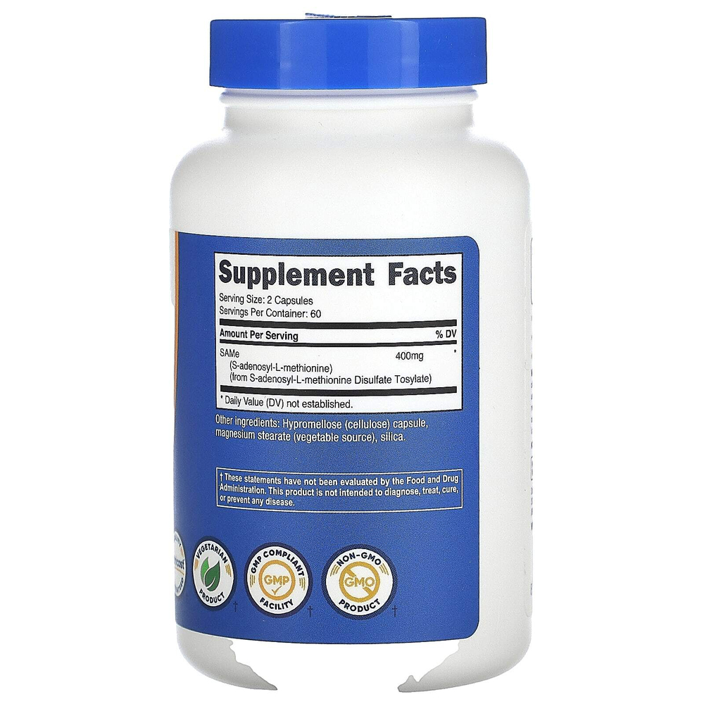 Nutricost, SAMe, 120 капсул (200 мг в 1 капсуле)