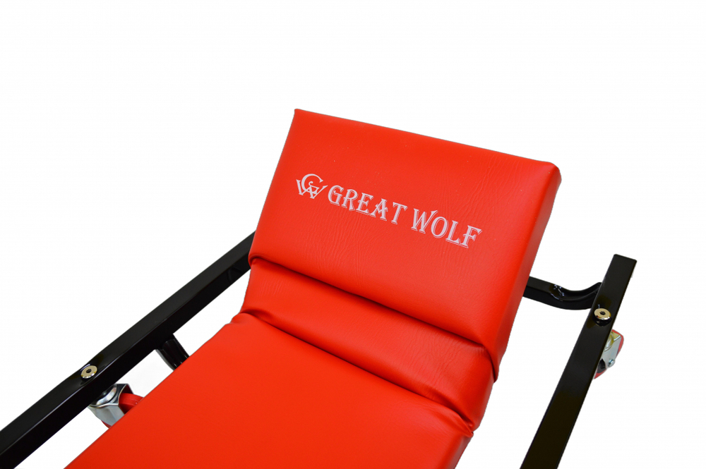 Лежак подкатной низкопрофильный красный GWC-2 Great Wolf