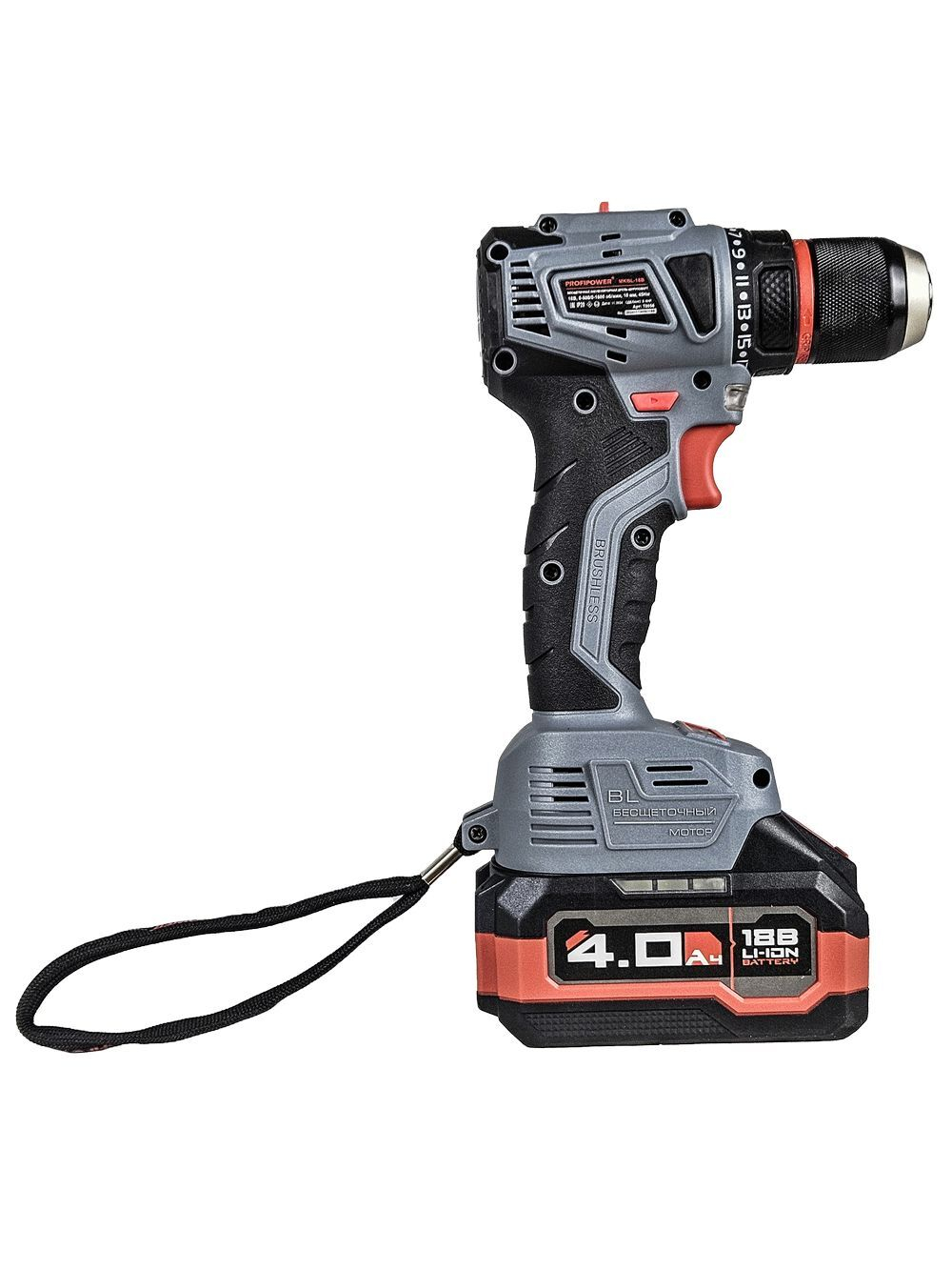 Аккумуляторный бесщеточный НАБОР 3в1 PROFIPOWER ProfiSet-3E18 (Li-ion-2шт, 4Ач, З/У, кейс, E0080,T0056, T0058)