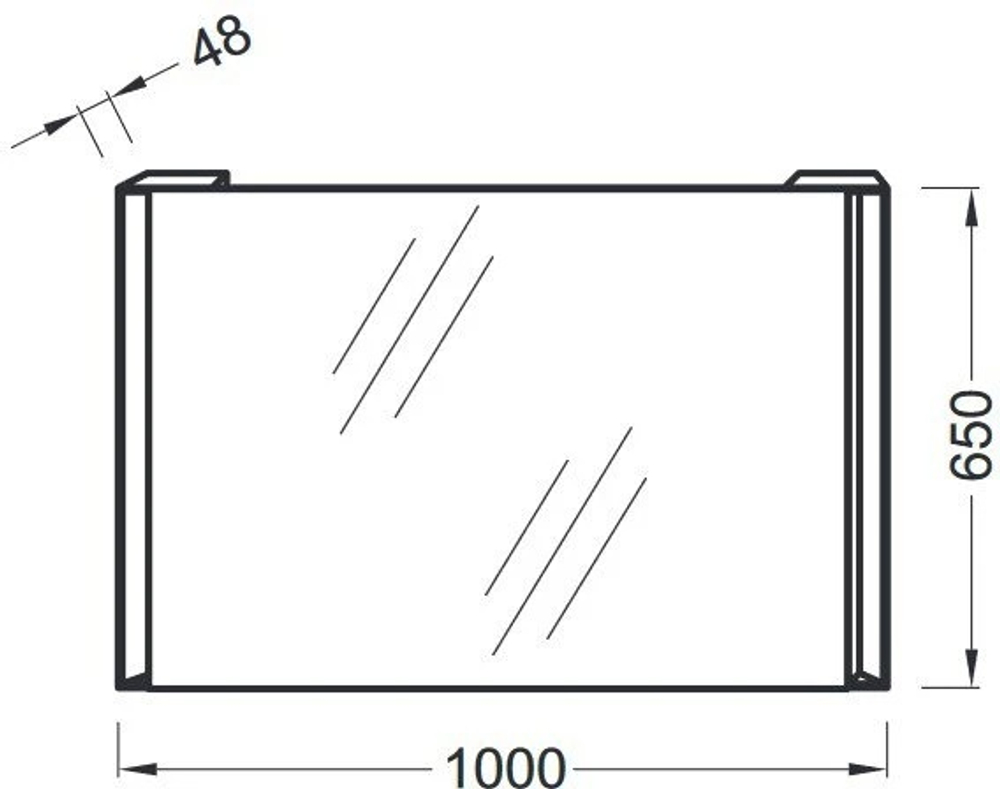 Зеркало Jacob Delafon Reve 100x65 с флуоресцентными светильниками (2 лампы) и ИК выключателем 80х65см. EB576-NF