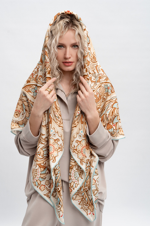 Шаль «Арабески» 100% шерсть