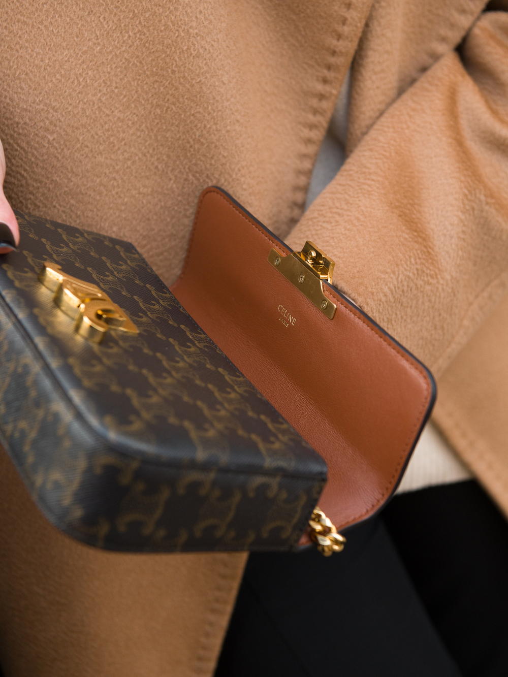 Celine Triomphe Chain Shoulder Bag