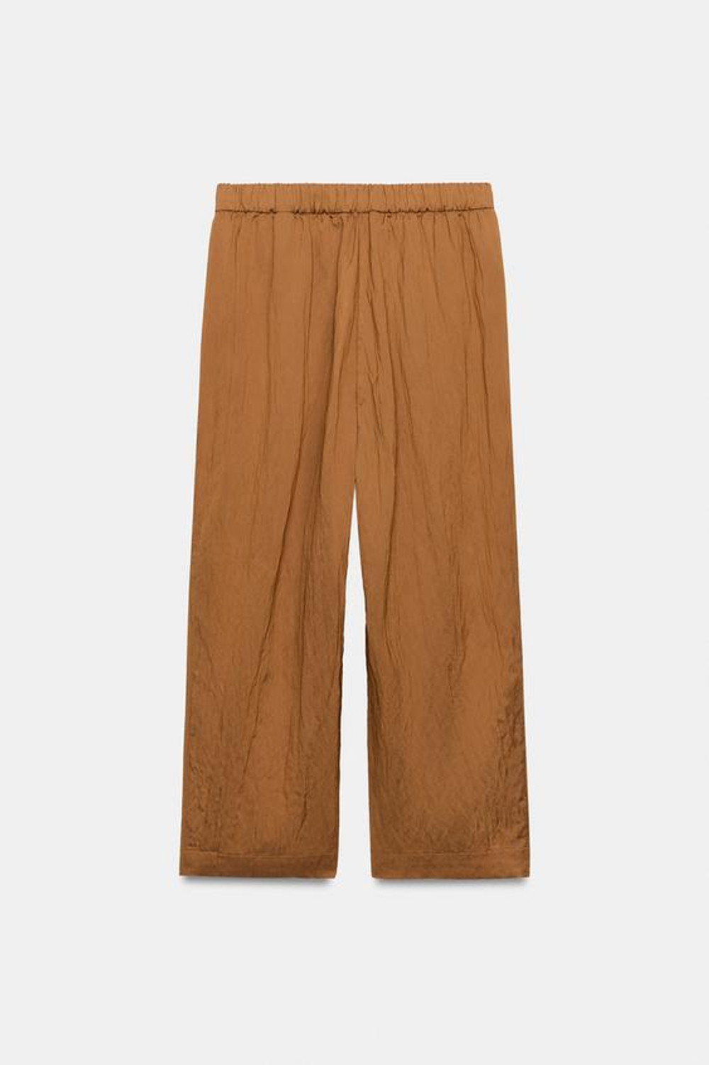 ZARA ЛЕГКИЕ БРЮКИ — ZW COLLECTION, ТАБАЧНЫЙ