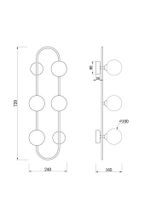 Настенный светильник (бра) Freya FR5233WL-04BS1
