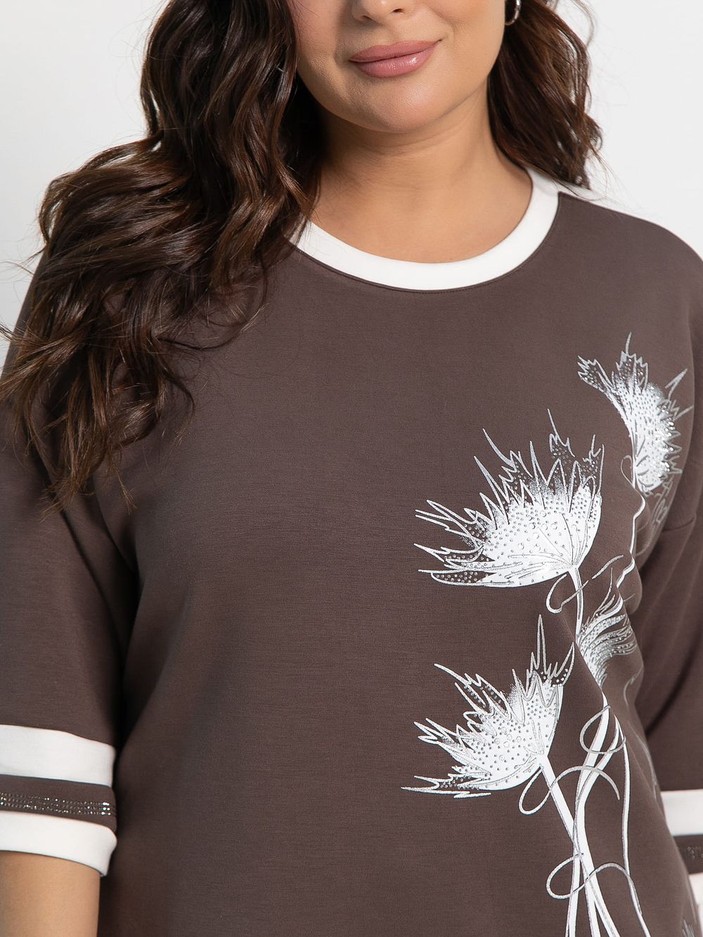 Блуза Джаз (шоколад) Б15171-4М LT Collection