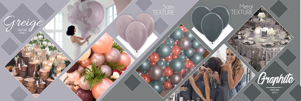 Шар (12"/30 см) Графит (578), металлик 12 шт.