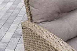 "Филадельфия" лаунж-зона из искусственного ротанга, цвет соломенный, цвет подушек бежевый