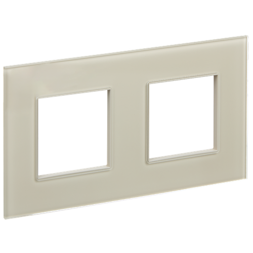 SKANDY Рамка 2-местная SK-F22B стекло беж. IEK