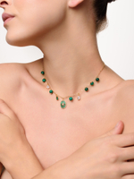 Чокер "Oval Green drop Malachite" Gold