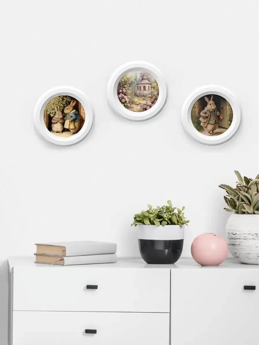 Картины на стену интерьерная на холсте 3 шт 17.5 см