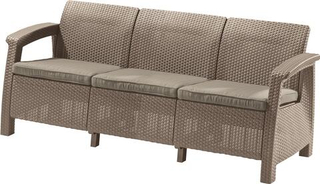 Диван пластиковый Corfu love seat max капучино