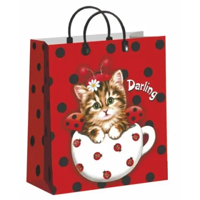 Пакет подарочный 23+10см Из мягкого пластика(Милашка) Интерпак (х1)