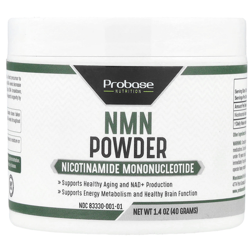 Probase Nutrition, NMN в порошке, 40 г (1,4 унции)