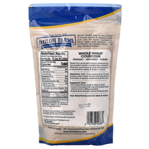 Shiloh Farms, органический кус-кус из цельной пшеницы, 425 г (15 унций)