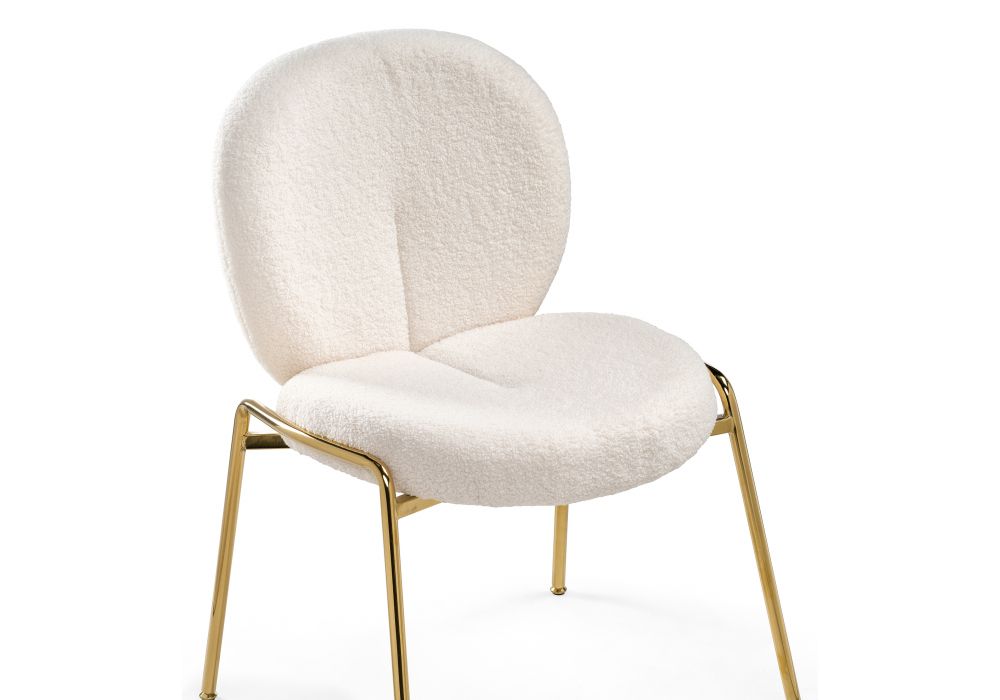 Стул на металлокаркасе Kalipso 1 white / gold