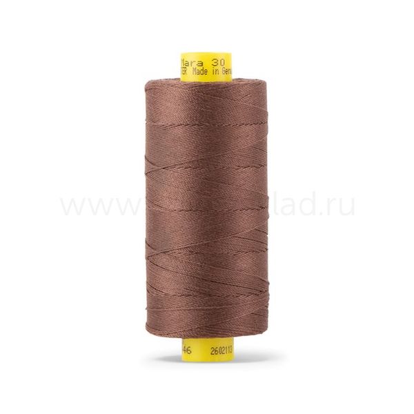 Нитка Gutermann Mara 30 (300 метров), 1 кат., для отстрочки | 446 сигнальный коричневый