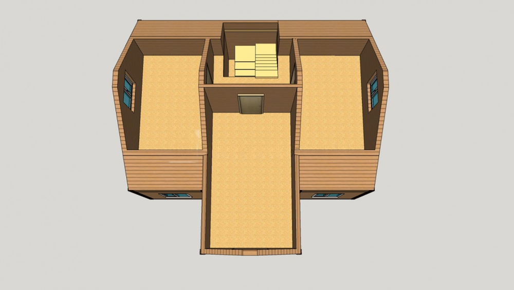 Каркас дома 8 x 8 м